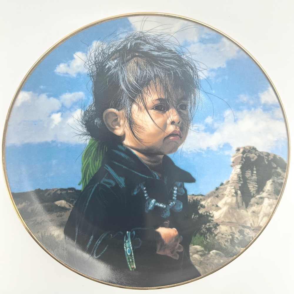👧🏻☁️🪶The Hamilton Collection - “Navajo Little One The Proud Nation” Plate.